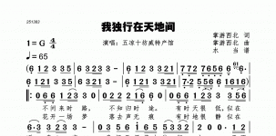 我独行在天地间