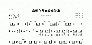 命运它从来没有答案