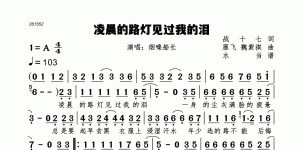 凌晨的路灯见过我的泪