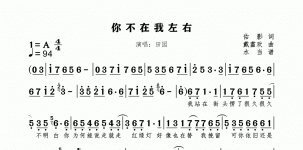 你不在我左右