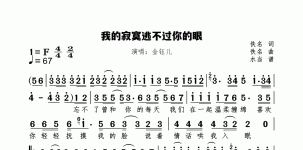 我的寂寞逃不过你的眼