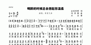 喝醉的时候总会想起你温柔