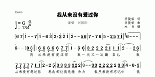 我从来没有爱过你