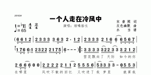 一个人走在冷风中