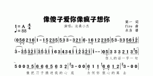 像傻子爱你像疯子想你