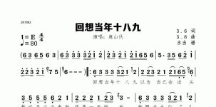 回想当年十八九