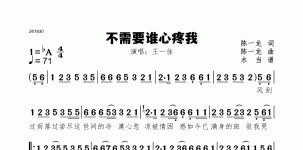 不需要谁心疼我