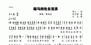 踏马四处去流浪