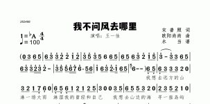 我不问风去哪里