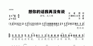 想你的话我再没有说