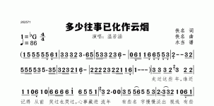多少往事已化作云烟
