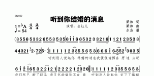 听到你结婚的消息